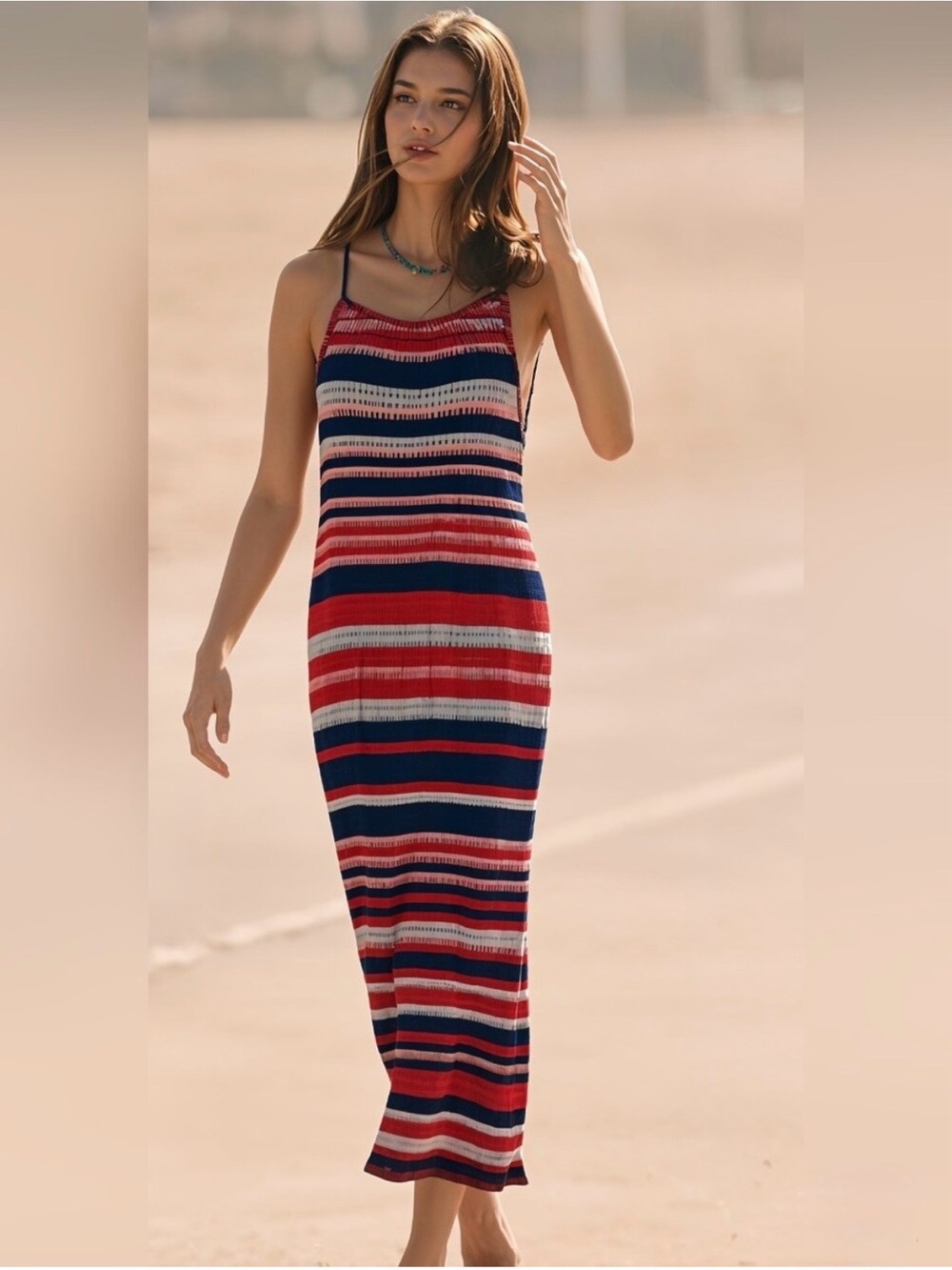 Penelope Rose multi colored crochet maxi dress Size Small 🤍